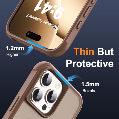 SKYLMW Compatible with iPhone 16 Pro Max Case with Stand,Desert Brown | iPhone 16 Pro Max Phone Case 6.9",Magnetic Ring Stand,Compatible with MagSafe,Military-Grade Protection,Great Grip Feeling