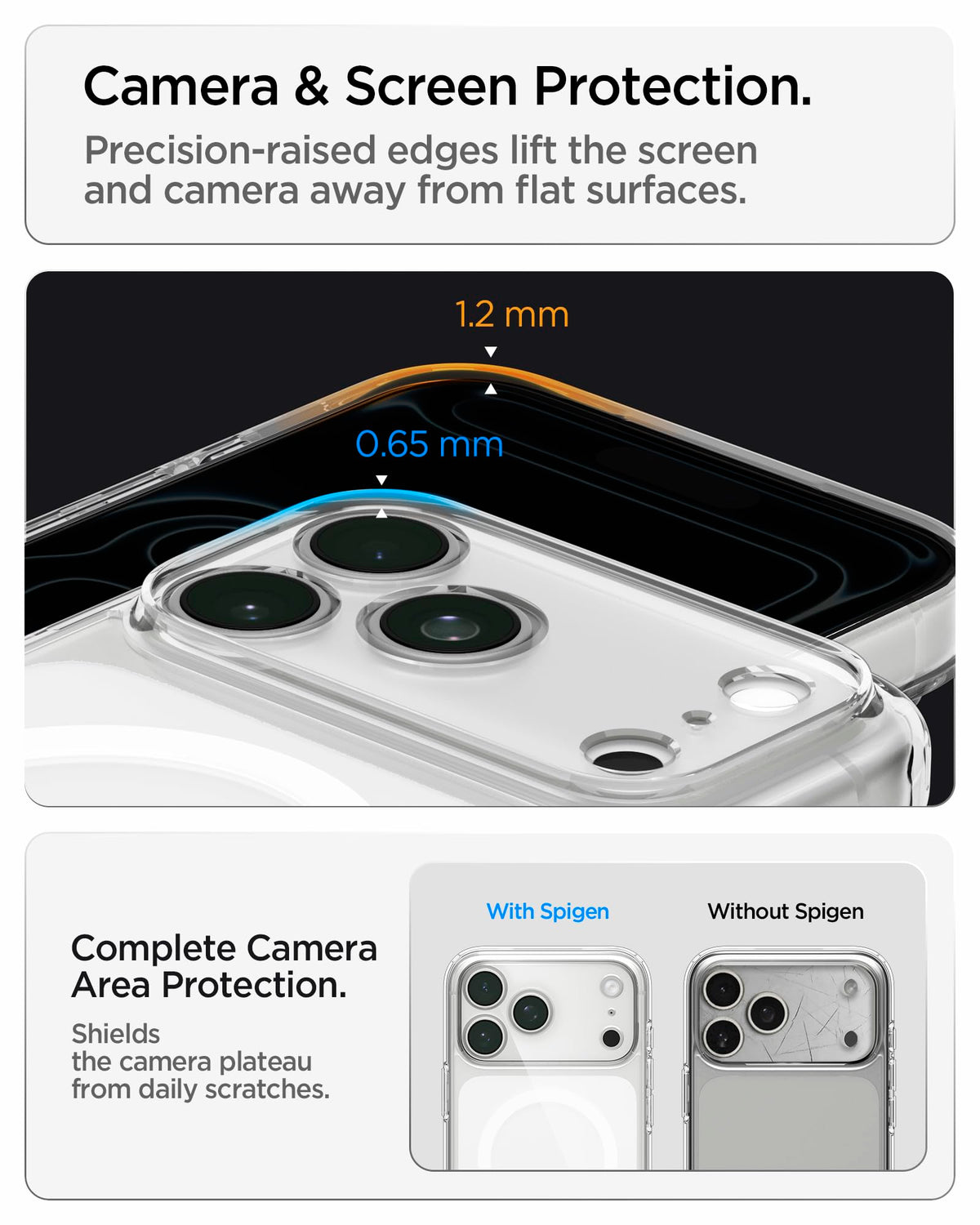 Spigen for iPhone 18 Pro Max Case, for iPhone 17 Pro Max Case, Clear White | Ultra Hybrid MagFit, Anti-Yellowing Resin, Air Cushion Tech, Military-Grade Drop Protection, Compatible with MagSafe