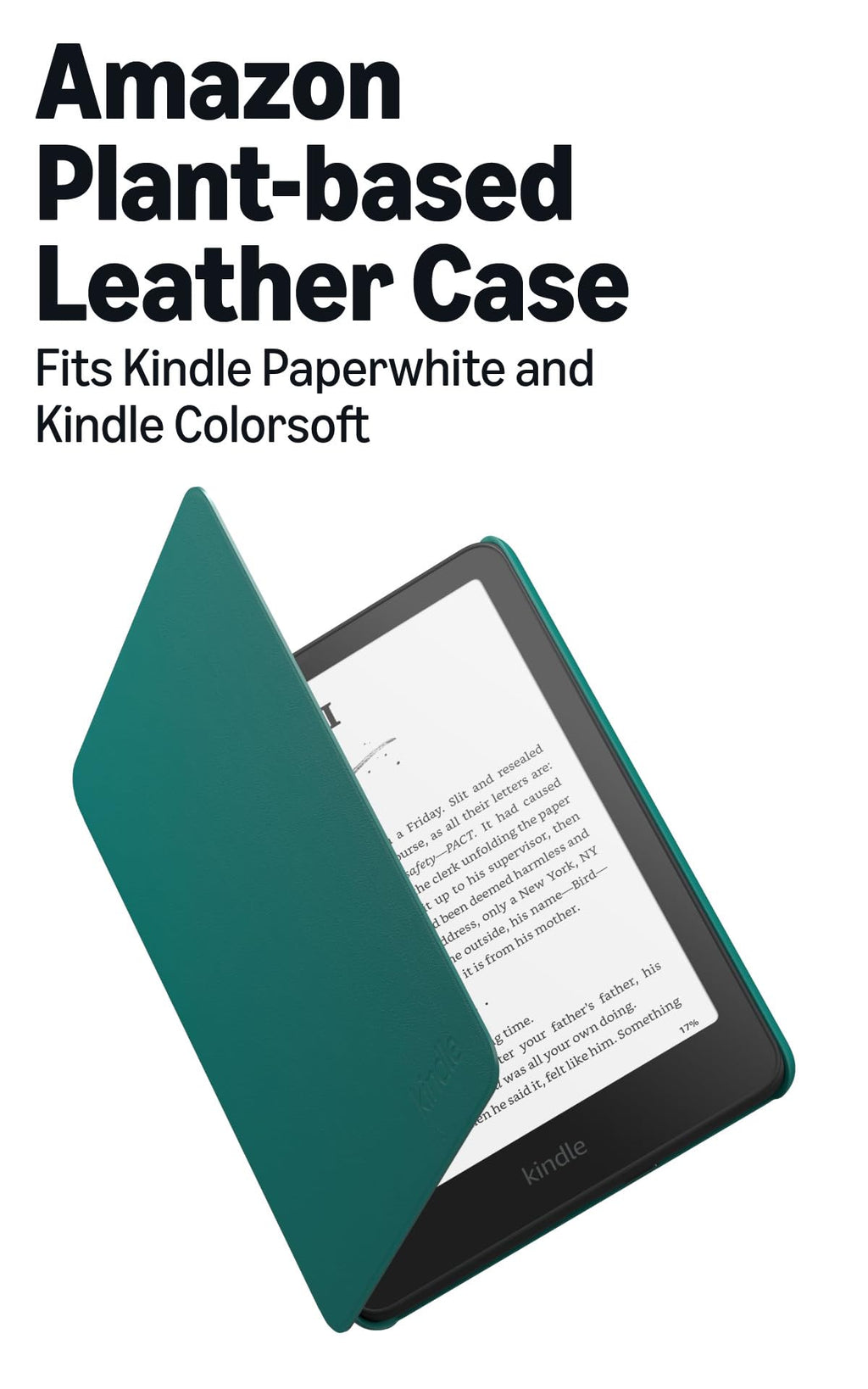 Amazon Plant-Based Leather Case- Lightweight, Protective Cover Designed with Sustainability in Mind for Kindle Paperwhite and Kindle Colorsoft