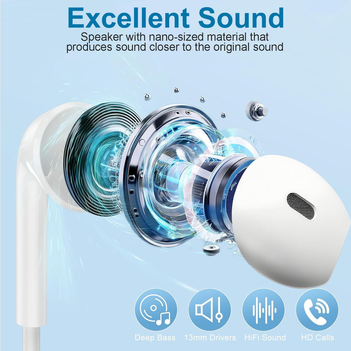 2 Packs USB C Headphones for iPhone 18/17/16/15 Earbuds Type C Earphones | with Mic & Remote Control Noise Cancelling for iPhone 18 17 16 15 Pro Max Plus,iPad,Galaxy S26/S25/Ultra Note 10/20 and More