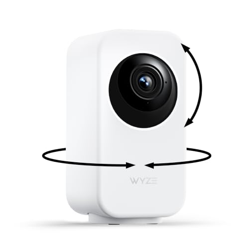 WYZE Indoor Cam Pan, 2K Pan-Tilt Security Camera for Baby/Pet Monitoring | AI Motion Tracking, IR Night Vision, 2-Way Audio, Physical Privacy Mode, Works with Alexa and Google Assistant