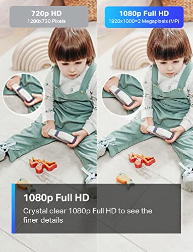 Tapo 1080P Indoor Security Camera, Baby Monitor, Dog Camera, Wired, C100 | Motion Detection, 2-Way Audio, Siren, Night Vision, Cloud & SD Card Storage, Works w/Alexa & Google Home