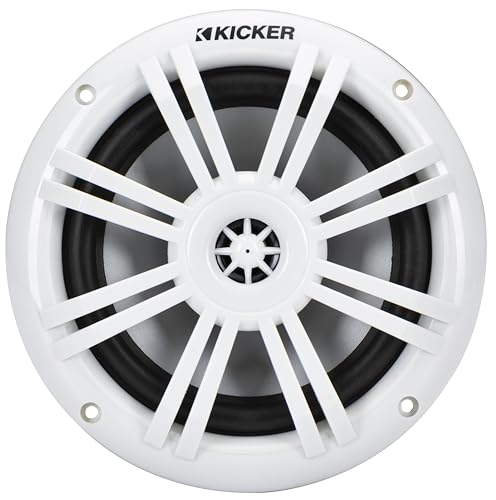 KICKER 51KM604WL KM 6.5" 4Ω LED Marine Coaxial Speakers - Pair