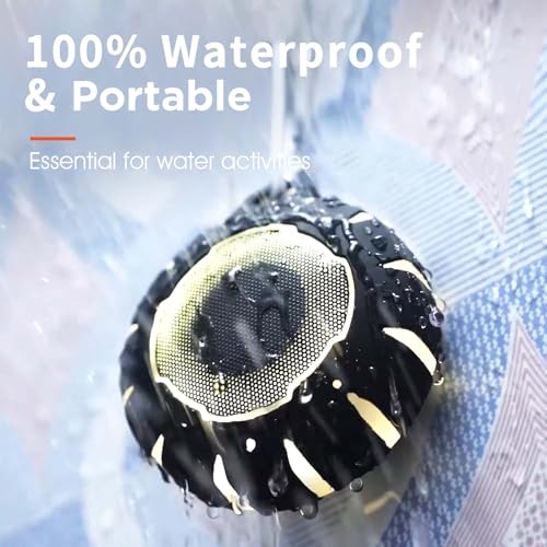 HEYSONG Bluetooth Shower Speaker, IP67 Waterproof, Portable, Clear Sound | Small, Floats on Water, Dustproof, Durable, for Pool, Beach, Kayak & Paddle Board, Gift for Teen Boys & Girls