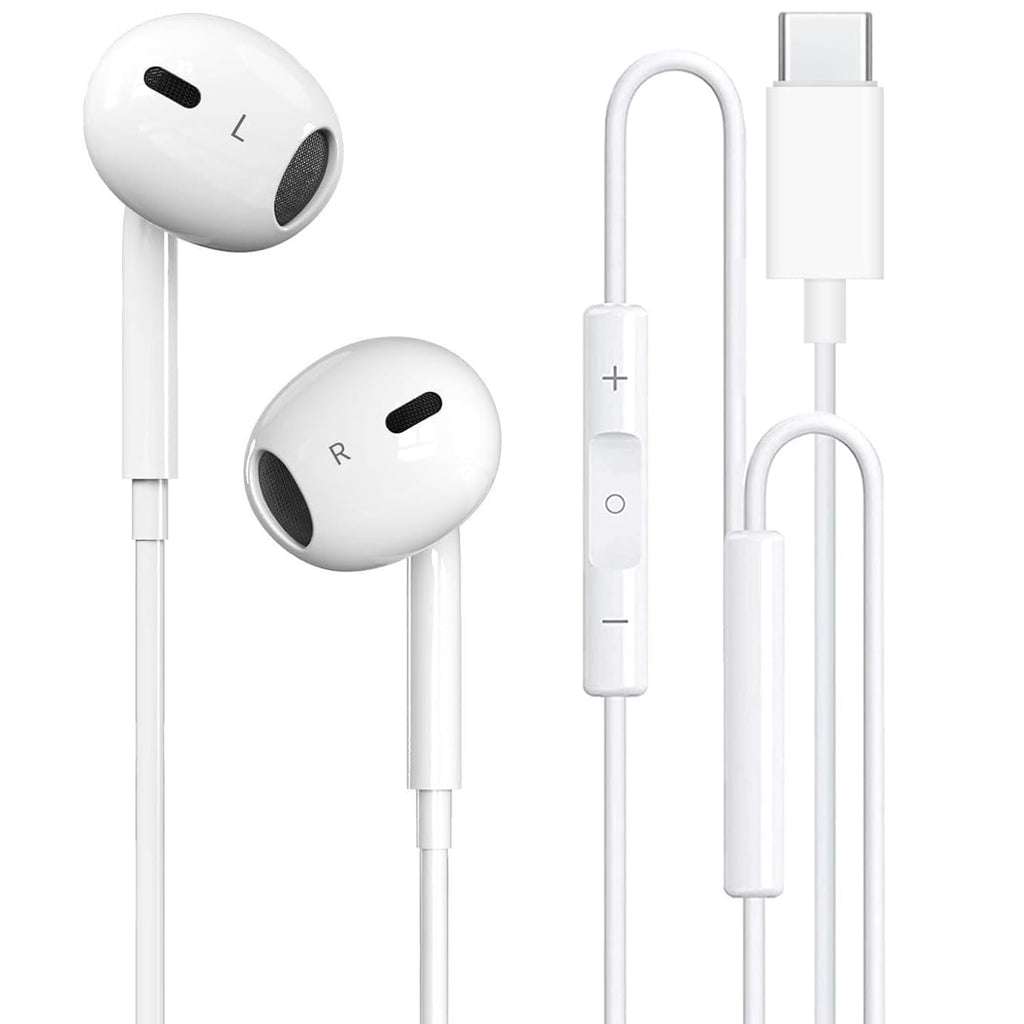 USB C Headphones Wired for iPhone 17/16, Type C Earphones with Microphone & Remote Noise Cancelling Earbuds for iPhone 16/15 Pro Max, iPad, Galaxy S23/S22/S21/S20, Pixel 7/6/5/4