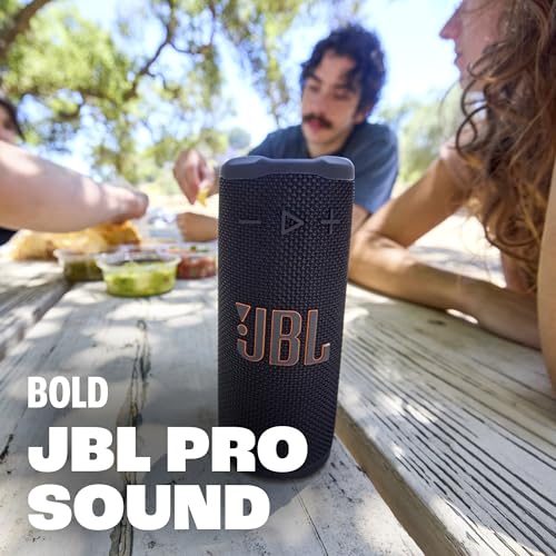 JBL Grip Portable Bluetooth Speaker, Waterproof, Ambient Light - Black | Up to 14 Hr Playtime, AI Sound Boost, IP68 Waterproof And Dustproof, Drop-Proof, App Control, Ideal For Outdoor And Travel