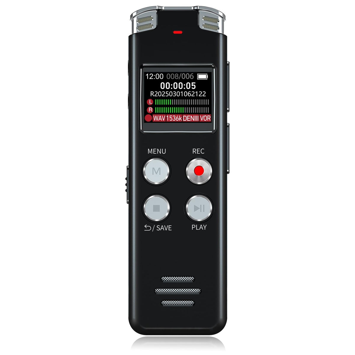 64GB Digital Voice Recorder with Playback: Voice Activated Recorders for Lectures Meetings Interviews - EVISTR Dictaphone Recording Device Tape Recorder Portable Mini, Audio Recorder with USB, MP3