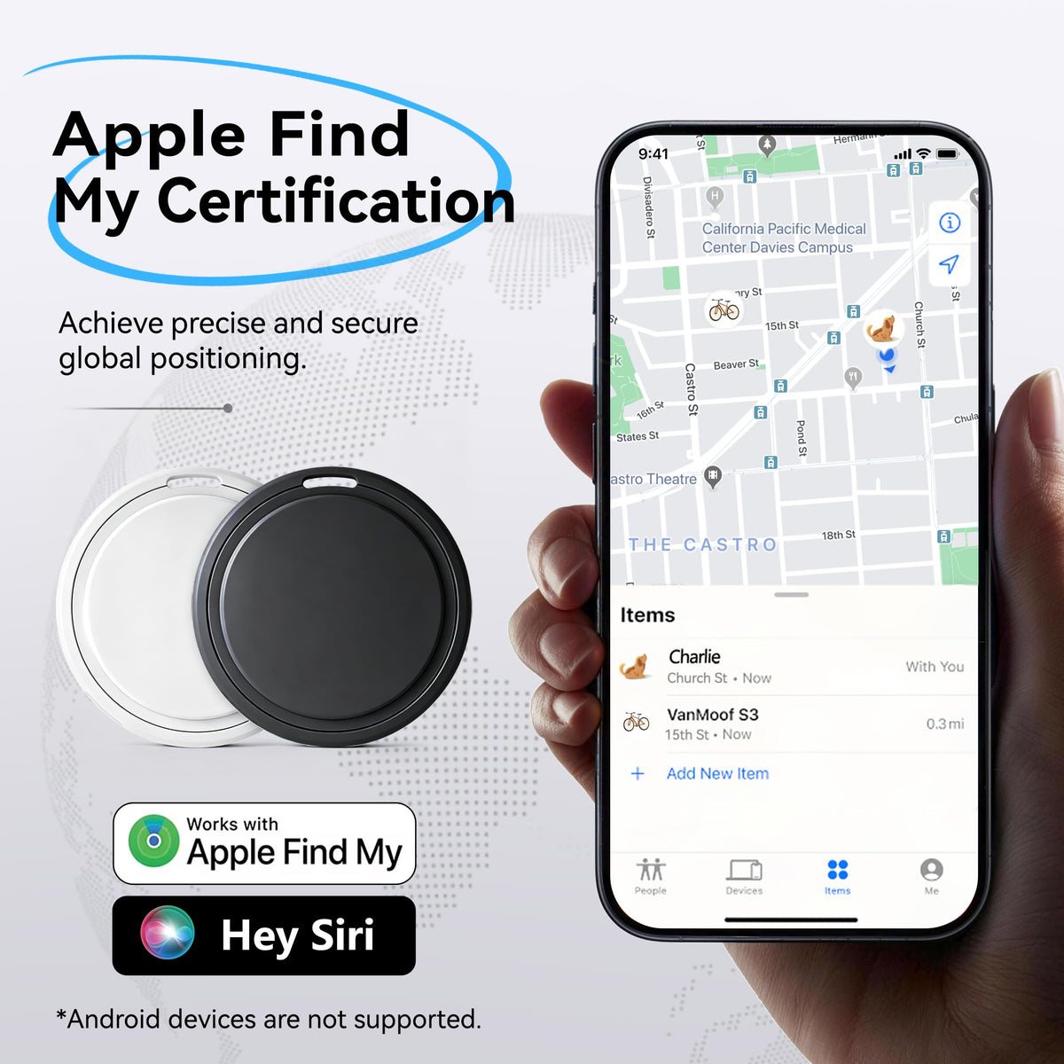 Air Tracker Tags 4Pack Smart Tracker for Keys with Apple Find My (iOS Only) | Bluetooth Tracker Item Finder Smart Tag for Keys Luggage [Apple Find My Certified] 2-Year Replaceable Battery