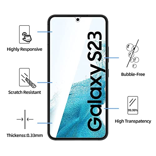 NEW'C for Samsung Galaxy S23 6.1" (SM-S911),Screen Protector Tempered Glass