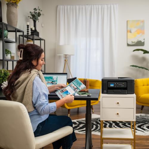 Brother Work Smart 1360 Wireless Color Inkjet All-in-One Print, Scan, Copy | Best-for-home, duplex printing, auto document feeder, mobile printing, 1.8” display, works with Alexa