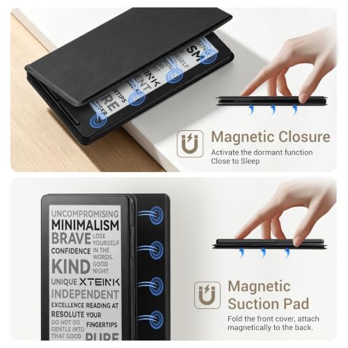 CoBak Magnetic Case for XTEINK X4, Ultra-Lightweight Protective Cover for Xteink X4 E-Reader, Secure Magnetic Attachment(Black)
