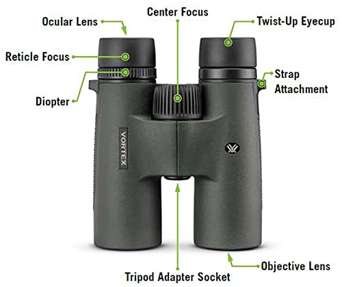 Vortex Triumph HD 10x42 Binoculars | HD Optics, Tripod Adaptable, Waterproof, Fogproof, Shockproof, Included Glasspak Harness - Unlimited, Unconditional Warranty