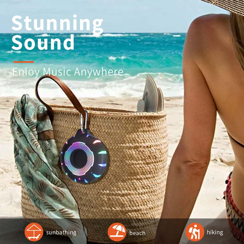 HEYSONG Bluetooth Shower Speaker, IP67 Waterproof, Portable, Clear Sound | Small, Floats on Water, Dustproof, Durable, for Pool, Beach, Kayak & Paddle Board, Gift for Teen Boys & Girls