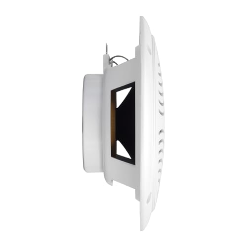 Magnadyne 5-inch Water Resistant Outdoor Speakers, Dual Cone, 25W Peak Power, Marine and RV Compatible (White)