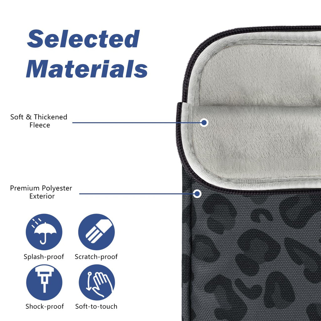 Dadanism 6-7 Inch Universal Padded Sleeve for eReader, Leopard | Protective Carrying Case Fits 7" Paperwhite/Colorsoft Signature Edition eReader, 6" Kobo Clara BW/Colour,7" Kobo Libra Colour