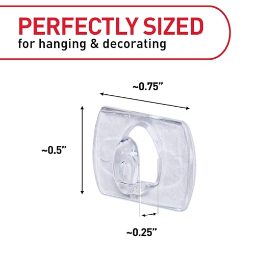 Command Clear Indoor Mini Light Clips Value Pack, 45 Clips, 54 Strips, Damage-Free String Light Hangers for Home, Room, Wall, Office, and Dorm Decor, Great for Cable Management, Holds up to 0.3 lb