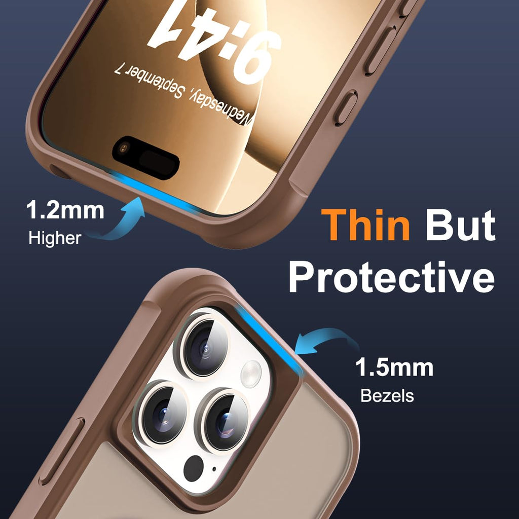 SKYLMW Compatible with iPhone 16 Pro Max Case with Stand,Desert Brown | iPhone 16 Pro Max Phone Case 6.9",Magnetic Ring Stand,Compatible with MagSafe,Military-Grade Protection,Great Grip Feeling
