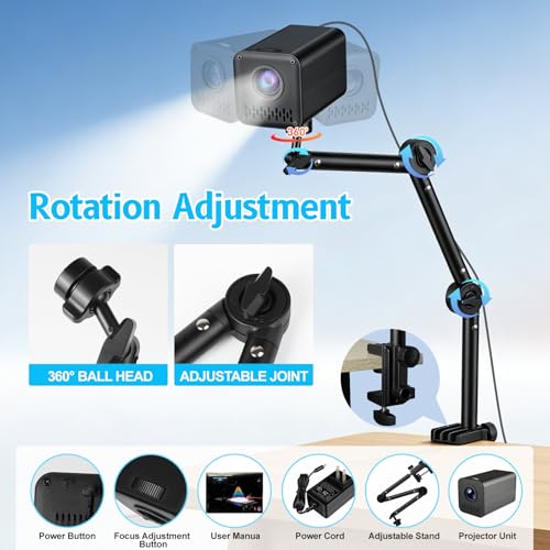 Art Projector for Tracing and Drawing - 5G WiFi & App-Free Web Control | Digital Sketch Projector with Stable Stand for Cookie Decor - Compatible with iOS/Android, Supports Online/Offline