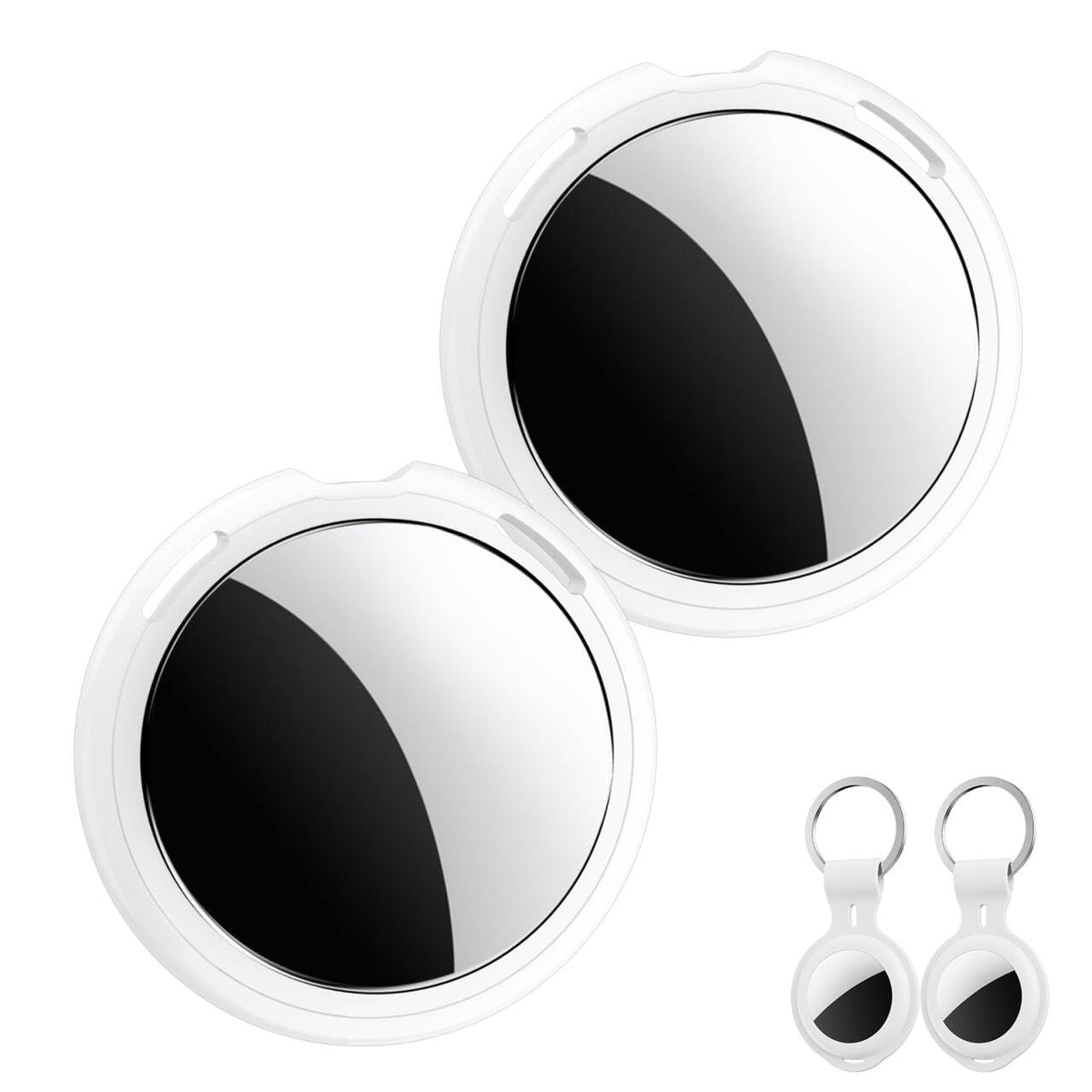 2 Pack Bluetooth Tracker Tags Works with Apple Find My(iOS Only) Key Finder | [Apple MFi Certified] Global Tracking 2 Years Replaceable Battery Waterproof Item Locator for Bags Pets Dogs Luggages Wallet