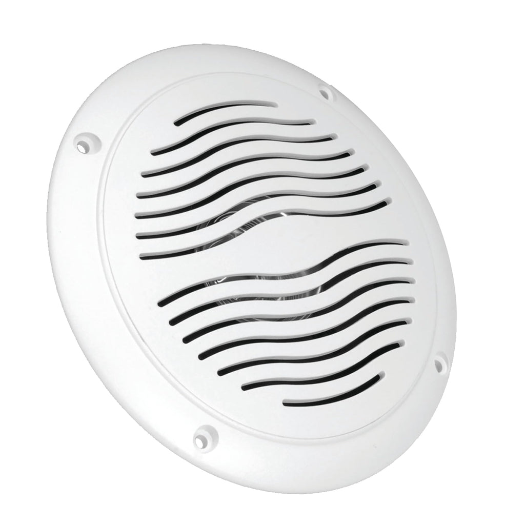 Magnadyne 5-inch Water Resistant Outdoor Speakers, Dual Cone, 25W Peak Power, Marine and RV Compatible (White)