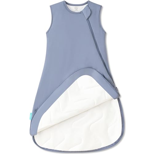 PurComfy Supersoft Bamboo Viscose Sleep Sack, 1.0 TOG Baby Sleeping Bag | Ideal For Sensitive Skin, 2-Way Zipper, All Season Baby Wearable Blanket, Neutral for Boy Girl