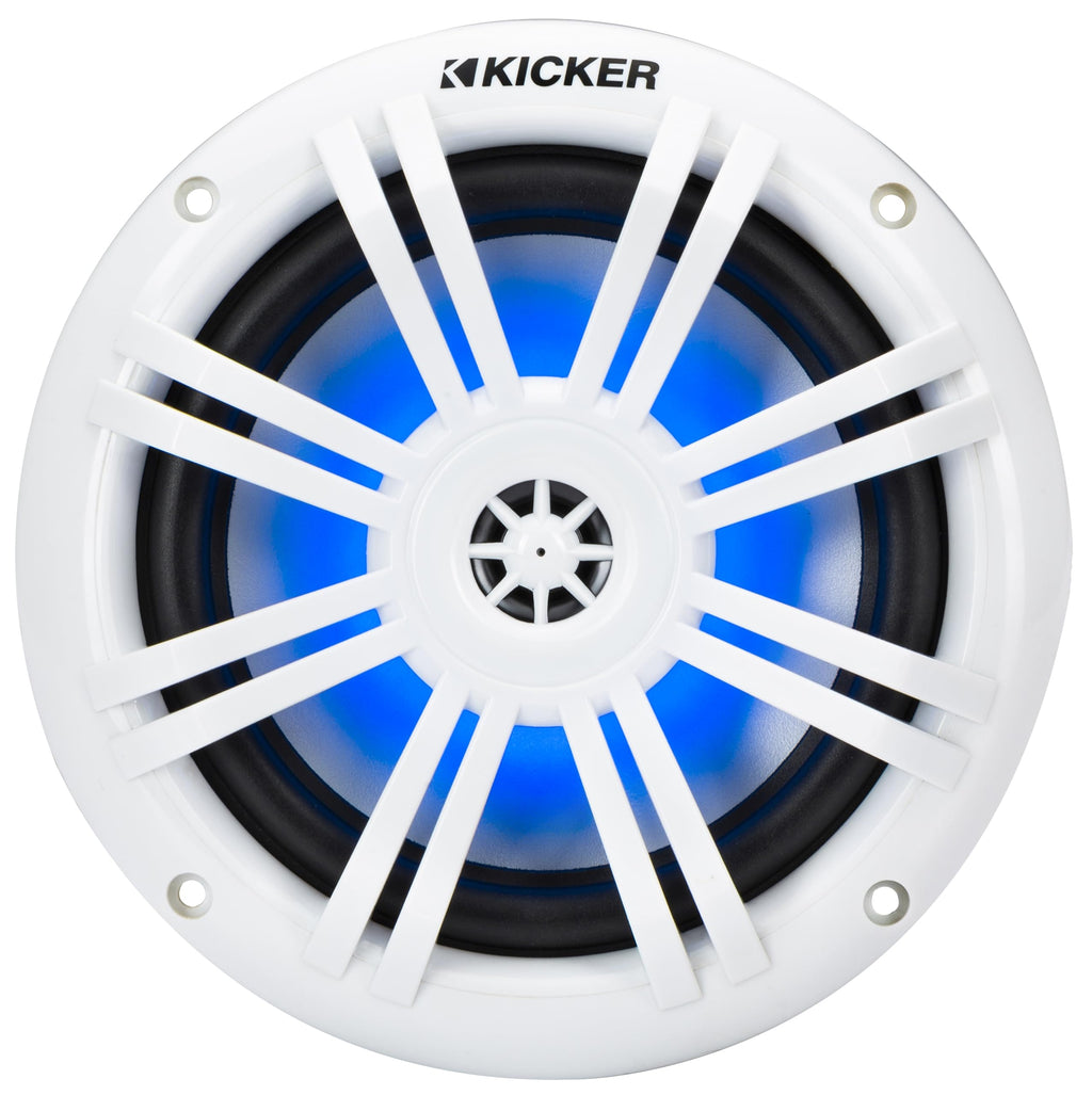 KICKER 51KM604WL KM 6.5" 4Ω LED Marine Coaxial Speakers - Pair