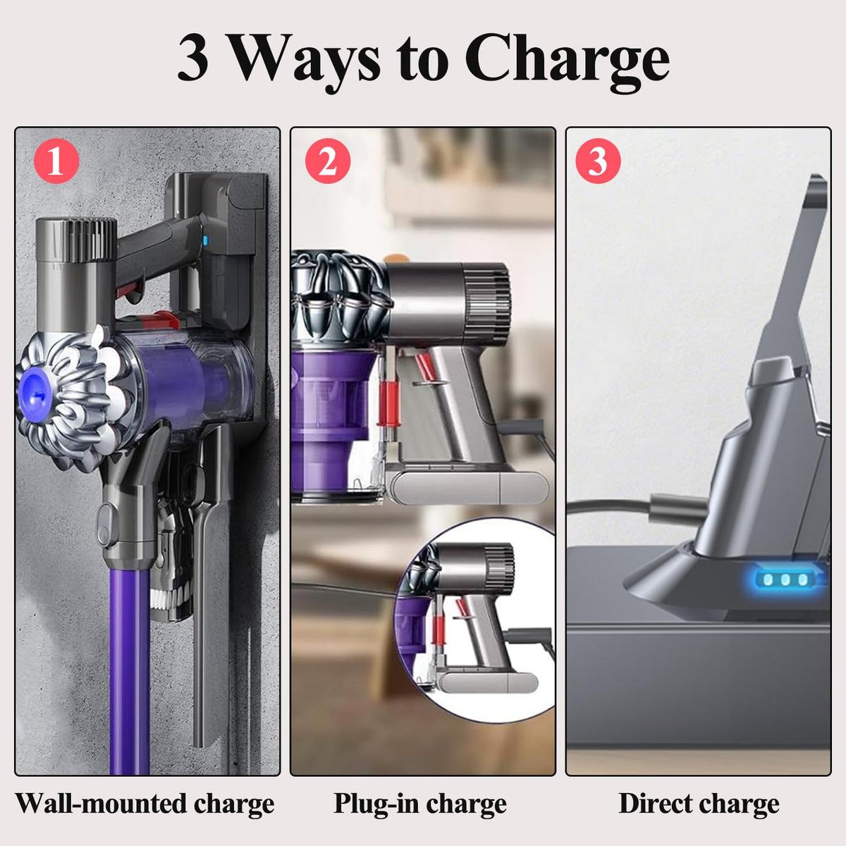 BOTKK 10000mAh Professional Replacement for Dyson V8 Battery SV10 SV25 | 21.6V Li-ion Compatible with Dyson V8 Animal Absolute Motorhead Fluffy Cordless Vacuum Cleaners 215681 967834-08 405814