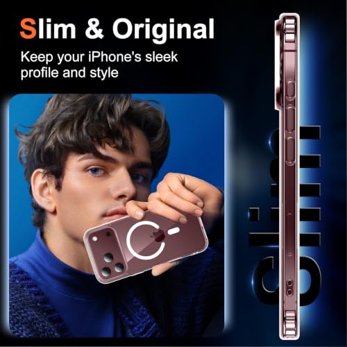 Temdan for iPhone 18 Pro Max Case/iPhone 17 Pro Max Case Clear | Compatible with Magsafe, Screen Protector, Military-Grade Protection, Shockproof Slim Magnetic Phone Case,6.9"