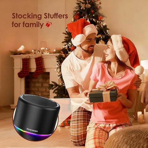 Portable Bluetooth Speaker 5.4, Mini Speaker with Noise Reduction Mic,Black