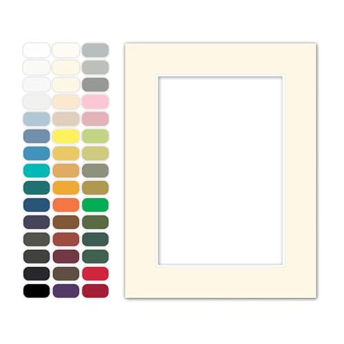 Poster Master Antique White Matboard – 4-Ply Acid-Free Picture Mat Board with 45° Beveled Cut, Made in USA, Custom Cut to Any Size, 1/16" Thickness for Framing & Displays