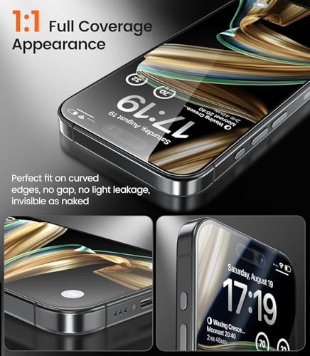 EZ-GLAZ-4 Pack for iPhone 17 Pro Max Privacy Screen Protector (6.9") | 26° Privacy Protection, 12FT Military Grade Shatterproof, 9H+ Tempered Glass Film with Flawless Fit Box, Scratch Resistant