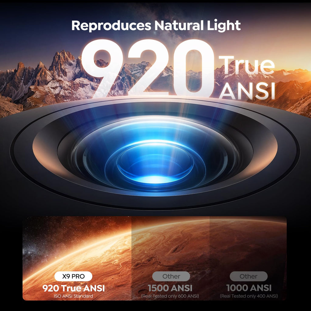 Outdoor-Projector-4K [VIDAA Live TV/40W Dolby/920 ISO] with WiFi6 and Bluetooth Compatible with Netflix, Smart Projector, AI Voice Control & Auto Focus, HDR10, Movie Proyector for Ceiling Home Theater