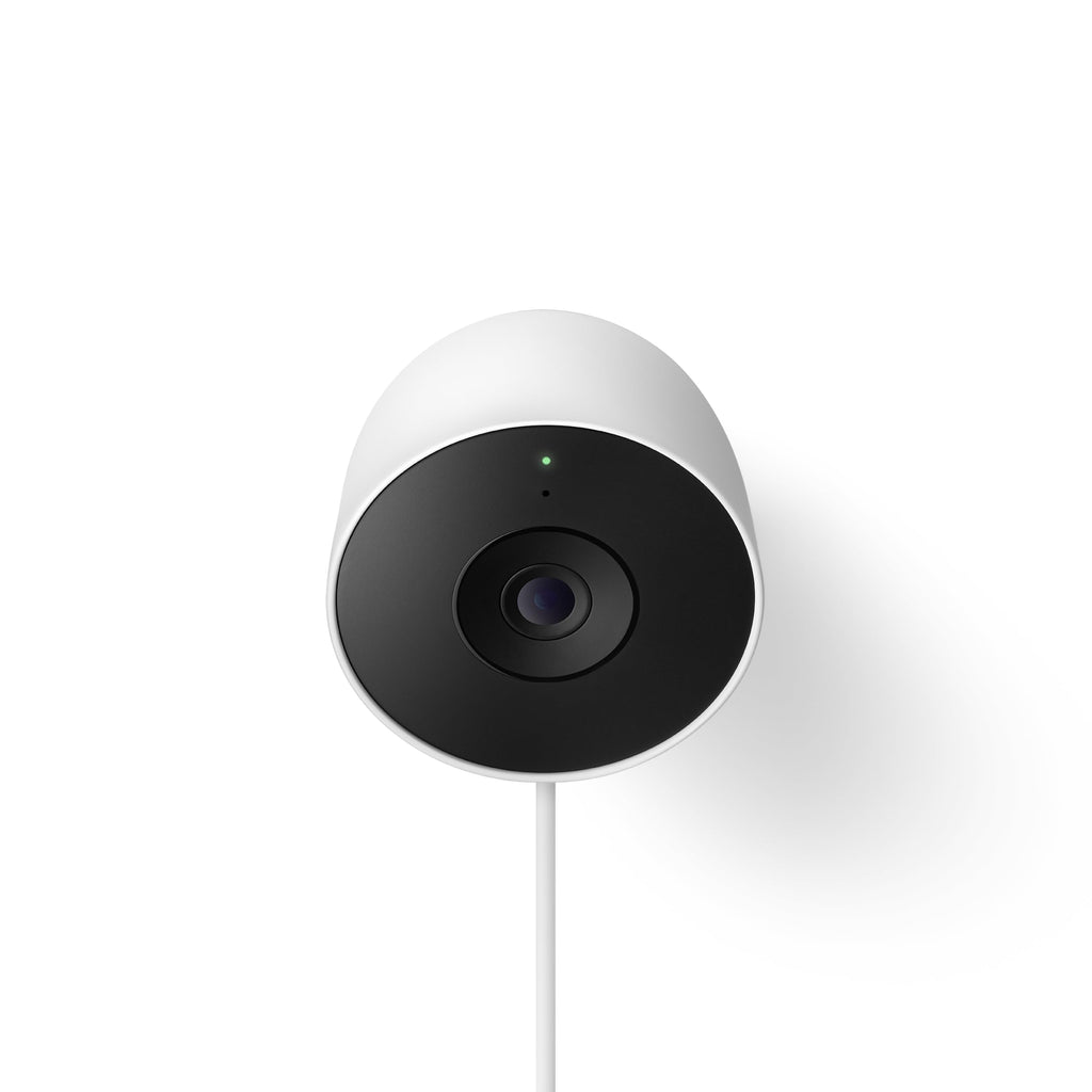 Google Nest Cam Outdoor (Wired, 2nd Gen) - Security Camera - 2025 - Snow | 2K video, motion detection, color night vision, 2-way audio, works with Google Home and Gemini, weather resistant