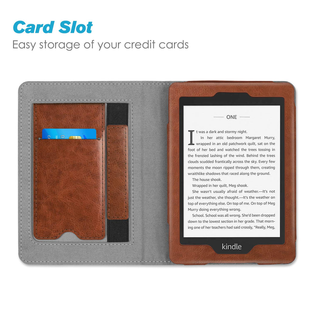 Fintie Stand Case for 6" Kindle Paperwhite 10th Gen 2018, Vintage Brown