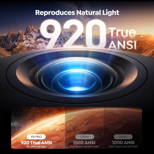 Outdoor-Projector-4K [VIDAA Live TV/40W Dolby/920 ISO] with WiFi6 and Bluetooth Compatible with Netflix, Smart Projector, AI Voice Control & Auto Focus, HDR10, Movie Proyector for Ceiling Home Theater