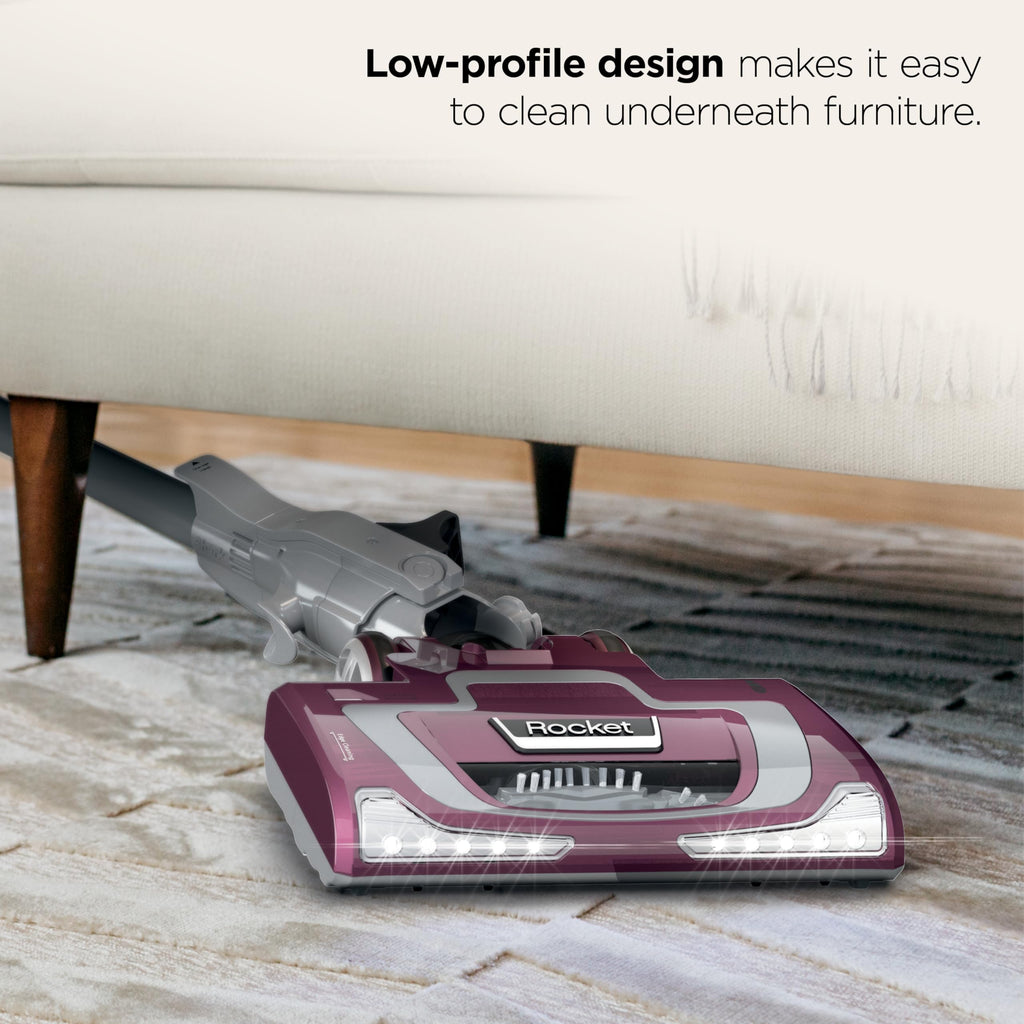 Shark Rocket Pet Plus Corded Stick Vacuum, Lightweight, Bordeaux, HV322 | Carpet, Area Rug & Hard Floor Cleaning, Handheld Vacuum for Pet Hair, XL Dust Cup, LED Headlights, Crevice & Upholstery Tool​
