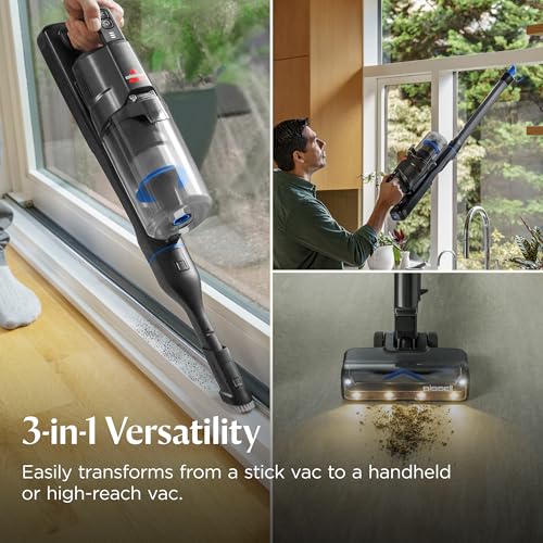 Bissell PowerClean FurGuard 280W Self-Standing Cordless Vacuum, 4039 | Self-cleaning brush roll; wall mount; removable battery; upholstery tool; 280W strong suction