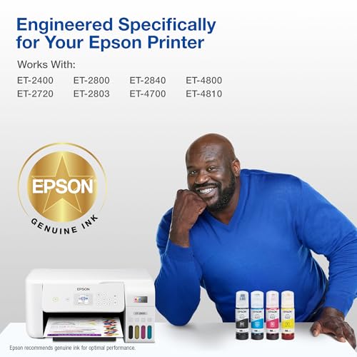 EPSON 522 EcoTank Ink Ultra-high Capacity Bottle Black (T522120-S) Works with ET-2720, 2800, 2803, 2840, 4700, 4800, 4810