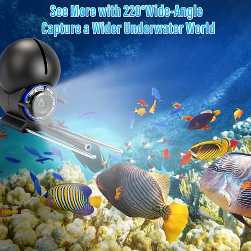 Underwater Fishing Camera 1080P HD 4.3" IPS Screen 50ft Cable | 6000mAh Battery, USB-C Charging, IR Night Vision, 220° Wide Angle, 66lb Cable, CE/FCC/RoHS, for Lake Boat Kayak Ice Fishing