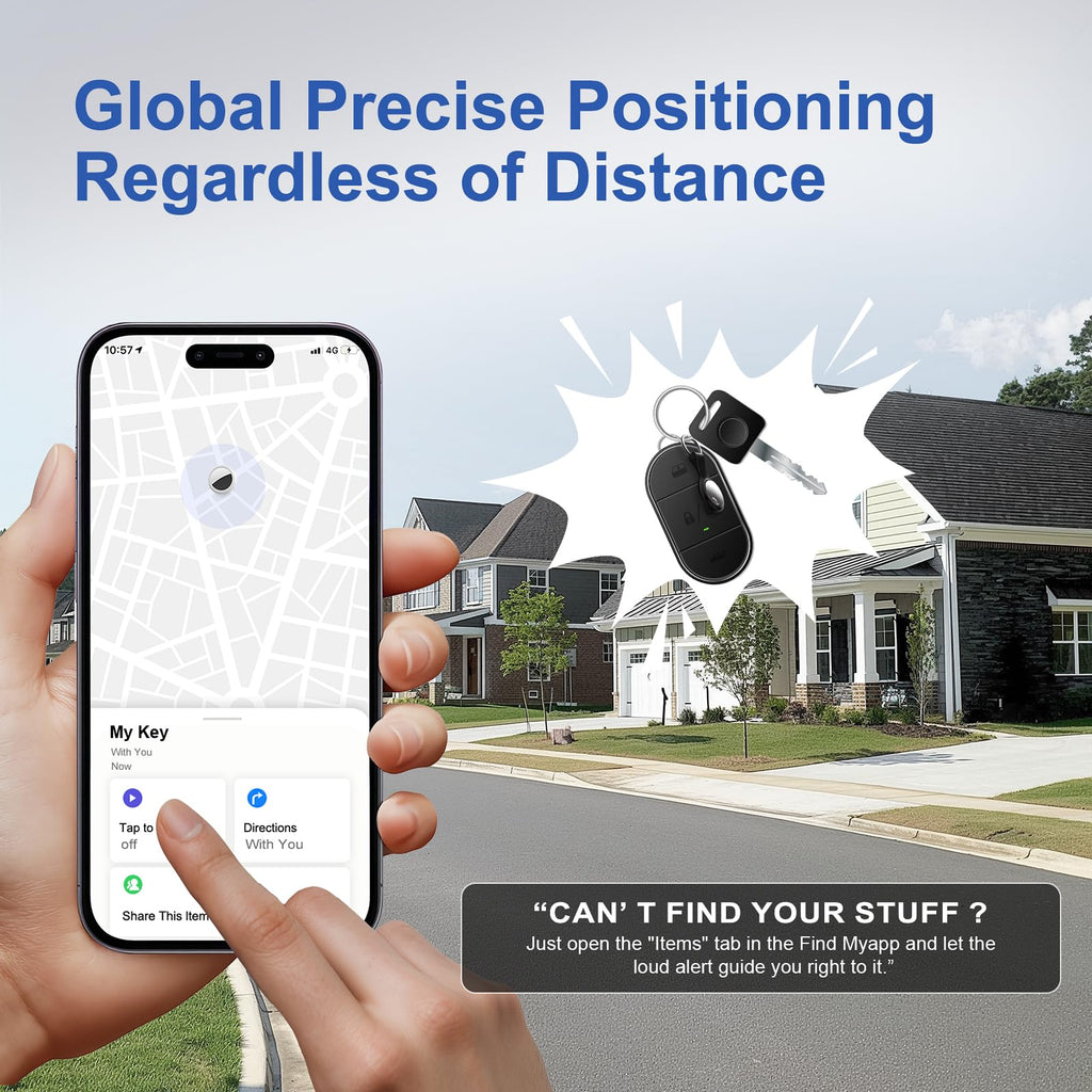 Air Tracker Tag 2 Pack [Apple MFi Certified] with Find My(iOS Only) | Key Finder with No App Needed, IP65 Waterproof, 365-Day Standby, Wallets Keys Bags Luggage Locator Tracker Tag
