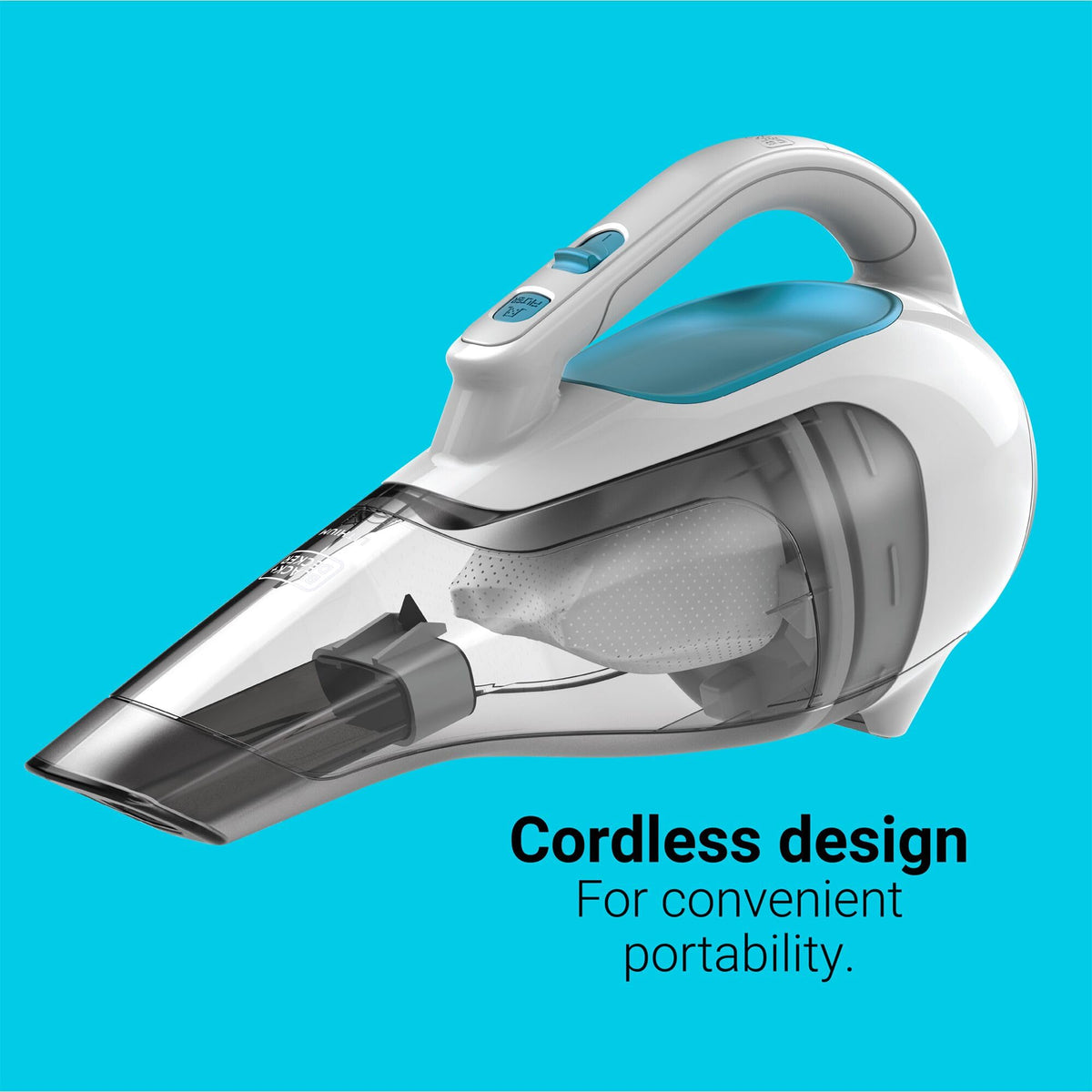 BLACK+DECKER dustbuster Cordless Handheld Vacuum, Portable Vacuum for Car and Home Rechargeable, Powerful Suction, Wide Mouth (HHVI315JO42)