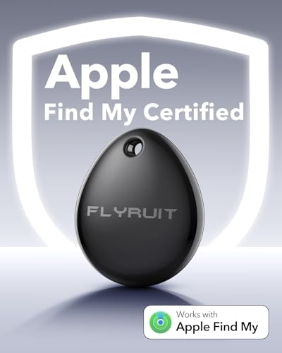 Air Tracker Tags-4 Pack for Apple Find My, iOS Only, Official MFi Certified | Mini Bluetooth Key Finder locator with sound, Travel Cruise Essential, Smart Luggage tracker for iPhone, Suitcases, Backpack
