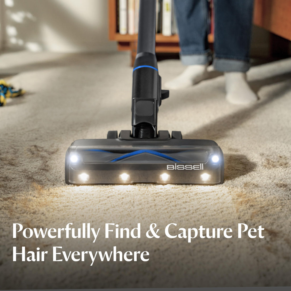 Bissell PowerClean FurGuard 280W Self-Standing Cordless Vacuum, 4039 | Self-cleaning brush roll; wall mount; removable battery; upholstery tool; 280W strong suction
