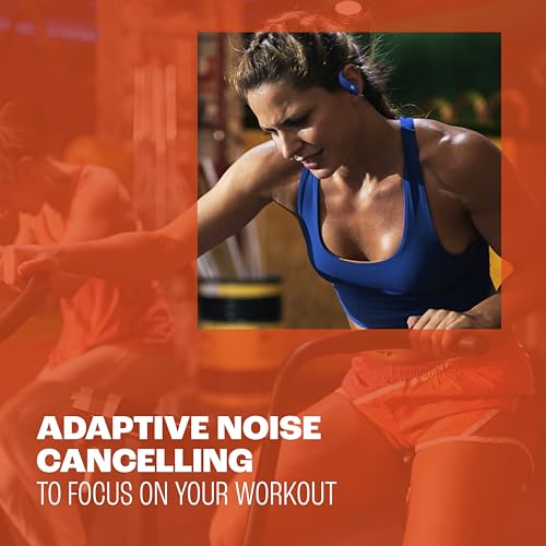 JBL Endurance Peak 4 - Wireless Noise Cancelling Sport Earbuds (Black/Grey) | Adaptive Noise Cancelling, IP68 water & dust proof, Secure fit with TwistLock™ design, Up to 48Hrs (12Hrs Buds + 36Hrs Case)