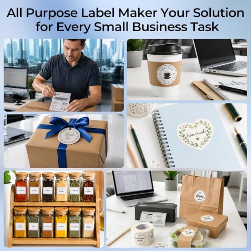 Labeer Bluetooth Thermal Shipping Label Printer, Wireless 4x6 Label Printer | For Small Business, Home, Office, Online Sellers, Warehouse & Shipping, Compatible with iPhone, Android, Windows & Mac