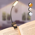 Gritin 16 LED Reading Light, Book Light - Eye Caring 3 Color Temperatures | Stepless Dimming Brightness, Power Indicator, Long-Lasting Rechargeable, Lightweight Flexible Clip on Lamp for Book Lovers