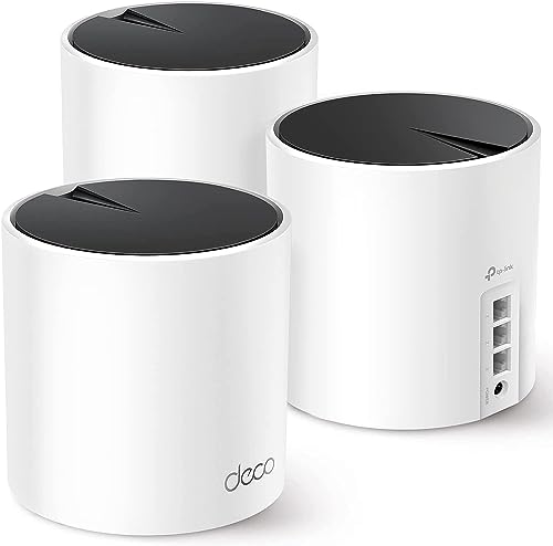 TP-Link Deco X55 AX3000 WiFi 6 Mesh System, Deco X55(3-Pack) | Covers up to 6500 Sq.Ft. , Replaces Wireless Router and Extender, 3 Gigabit ports per unit, supports Ethernet Backhaul