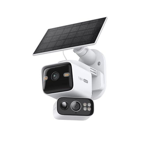 Tapo 2K Dual Lens Pan/Tilt Security Battery Camera w/Solar, C645D KIT | 165° Wide-Angle + 6mm Telephoto, Free Person/Vehicle Detection, 360° Pan, SD/Cloud Storage, Works w/Alexa & Google