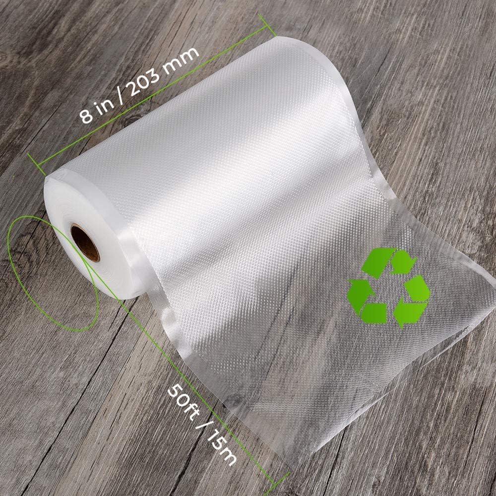 Vacuum Sealer Bags For Food 6 Pack, Kitchen Essentials, Sandwich Bags | (3 Rolls 11"x20'+3 Rolls 8"x20')Commercial Grade, BPA Free, Freezer Bags, Sous Vide Cooking, Puncture Prevention, Snack Bags