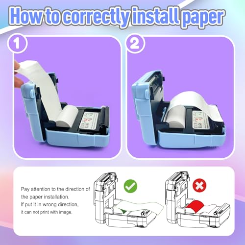 ESOXOFFORE Instant Print Camera for Kids, Christmas Birthday Gifts for Girls Boys Age 3-12,Kids Digital Cameras for Toddler, Portable Toy for 3 4 5 6 7 8 9 10 Year Old Girl -Purple
